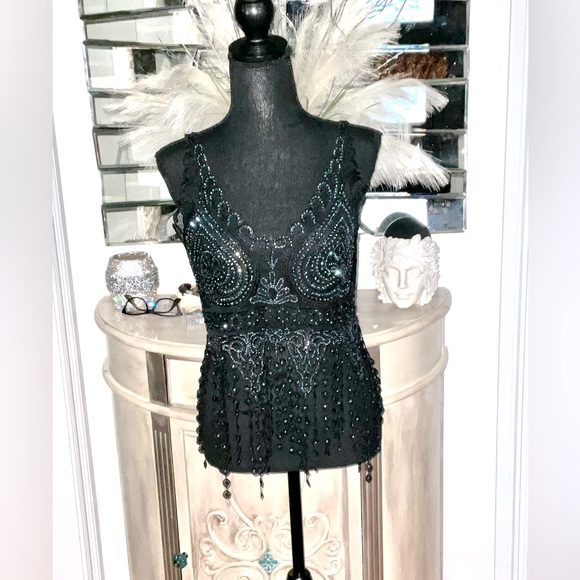 Black Embroidery Lace Top XS-S - Picture 4 of 14